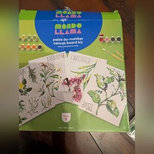 Paint-by-Number Canvas Board Kit - Green and White